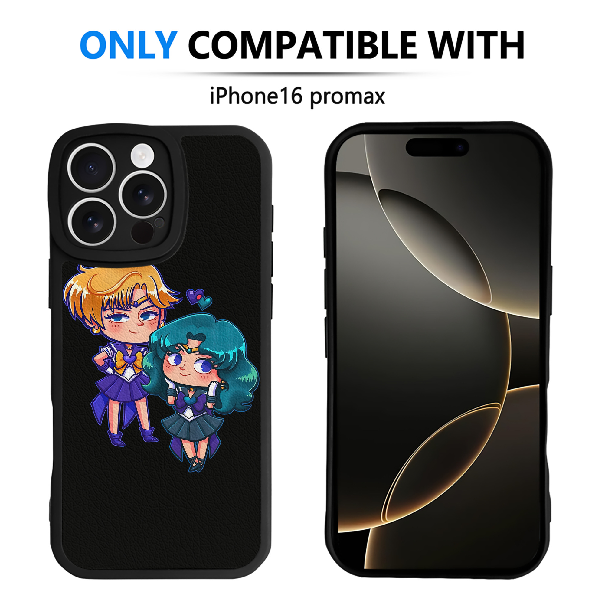 （画像用） 美少女戦士セーラームーン 天王はるか Sailor Moon Tenoh Haruka 【iPhone 16シリーズ対応】シリコンスマホケース（レザー調） 材質：シリコン